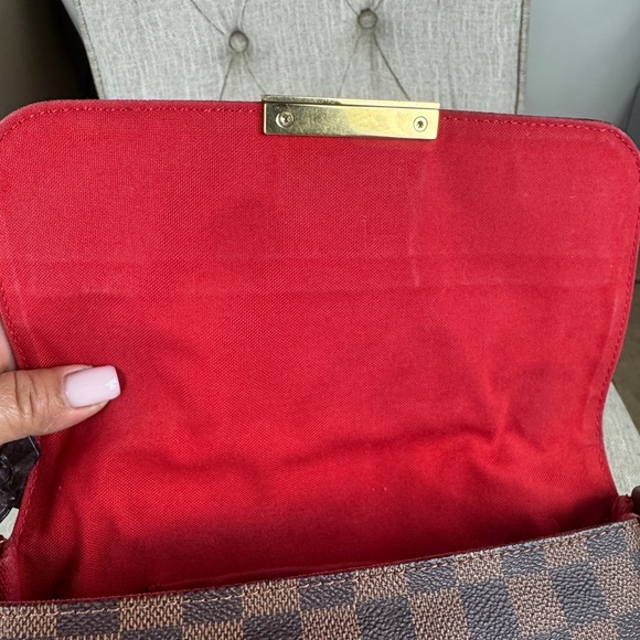 LOUIS VUITTON Favorite MM 2way Hand chain shoulder bag  Damier Ebene Used - Picture 3 of 13